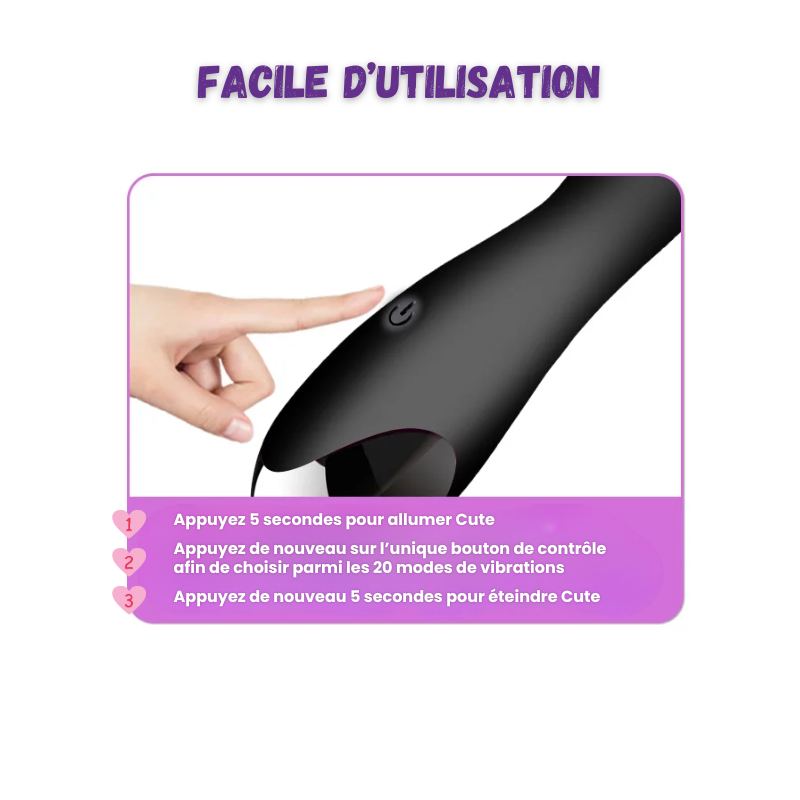 CUTE - Vibromasseur Polyvalent Clitoridien + Vaginal