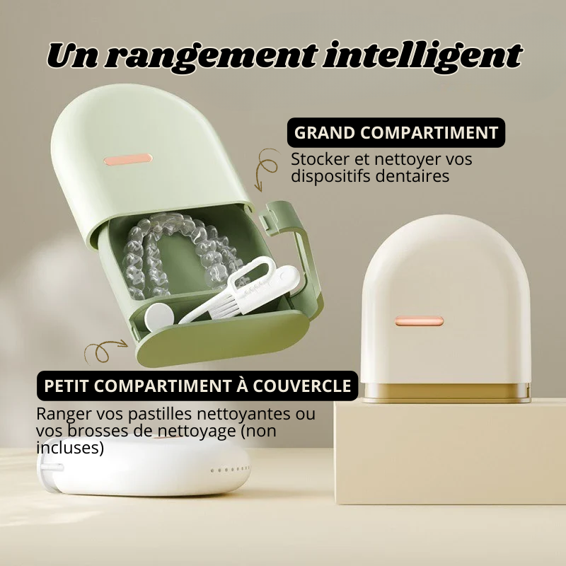 Étui de Voyage pour Gouttières et Dentier à Double Compartiment