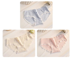 FLOWERY - Lot de 3 Culottes en Coton doux à petite fleur