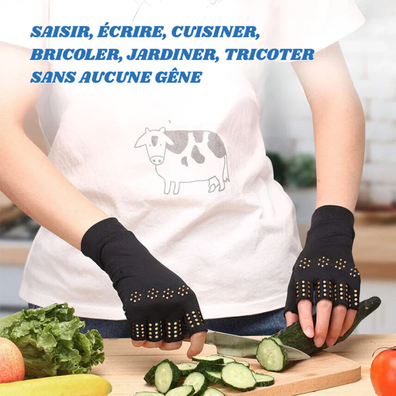 Gants Thérapeutiques Magnétiques Anti-Douleurs Articulaires