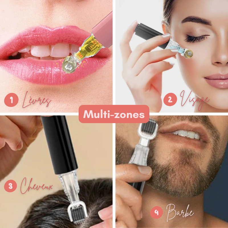 Dermaroller microneedling pour hydrater et repulper vos lèvres