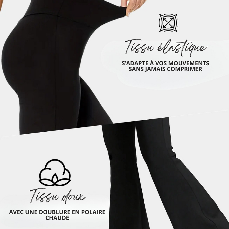 Legging Évasé Large Doublure Polaire