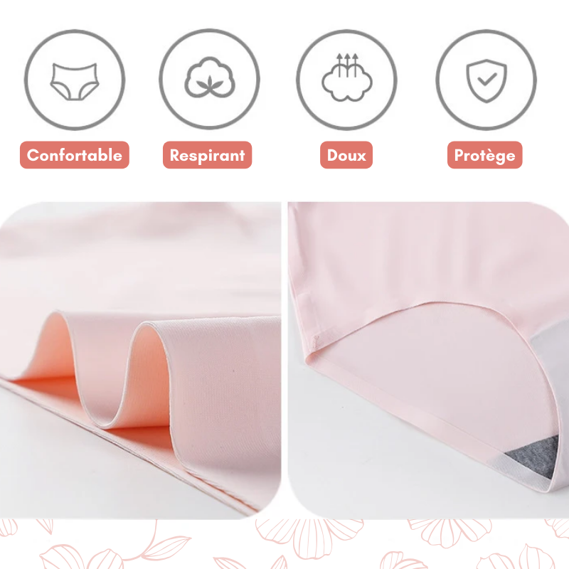 Lot de 10 culottes sans couture en soie glacée