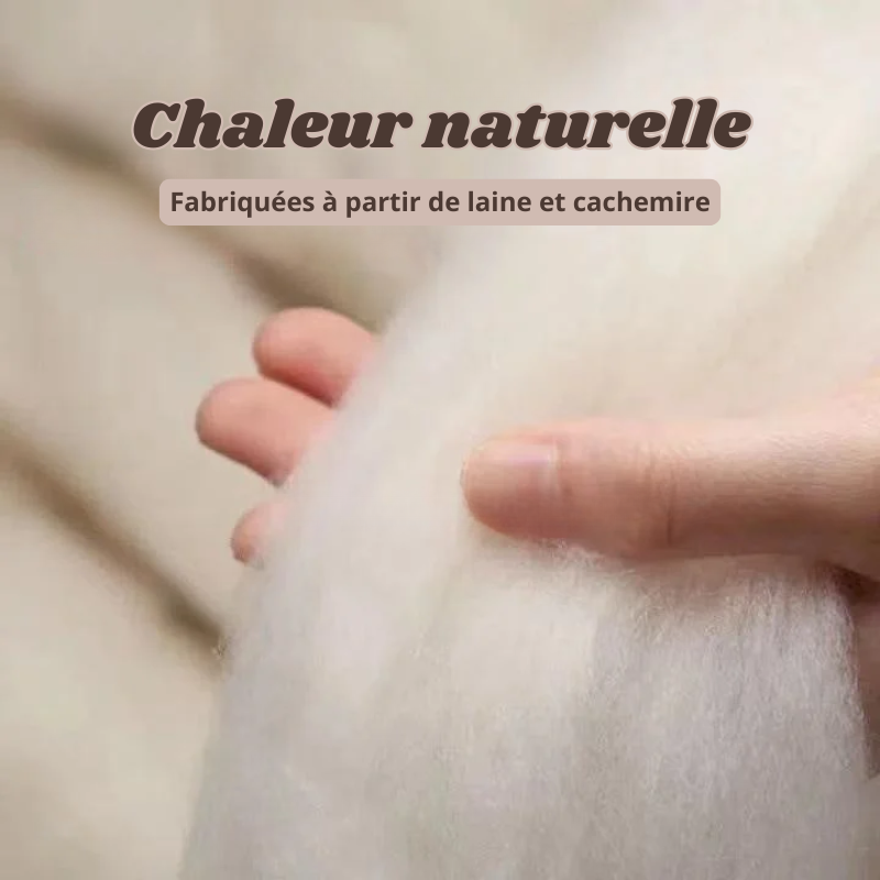 Lot de 2 Genouillères en Laine Chauffantes - Soulage les douleurs