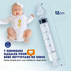 Lot de 7 Seringues nasales pour bébé nettoyage de sinus