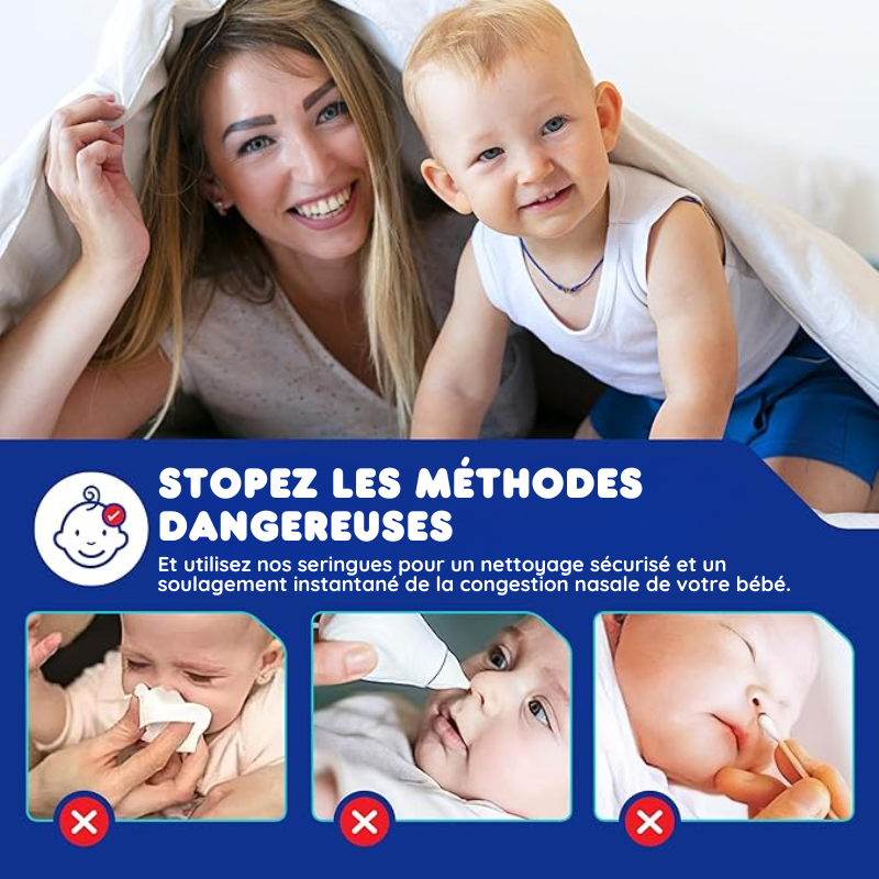 Lot de 7 Seringues nasales pour bébé nettoyage de sinus