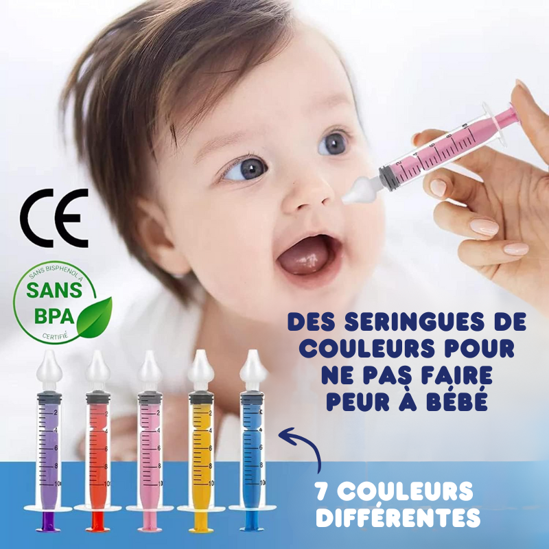 Lot de 7 Seringues nasales pour bébé nettoyage de sinus