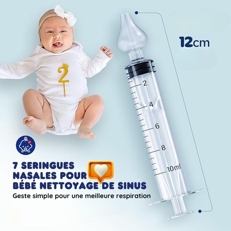 Lot de 7 Seringues nasales pour bébé nettoyage de sinus