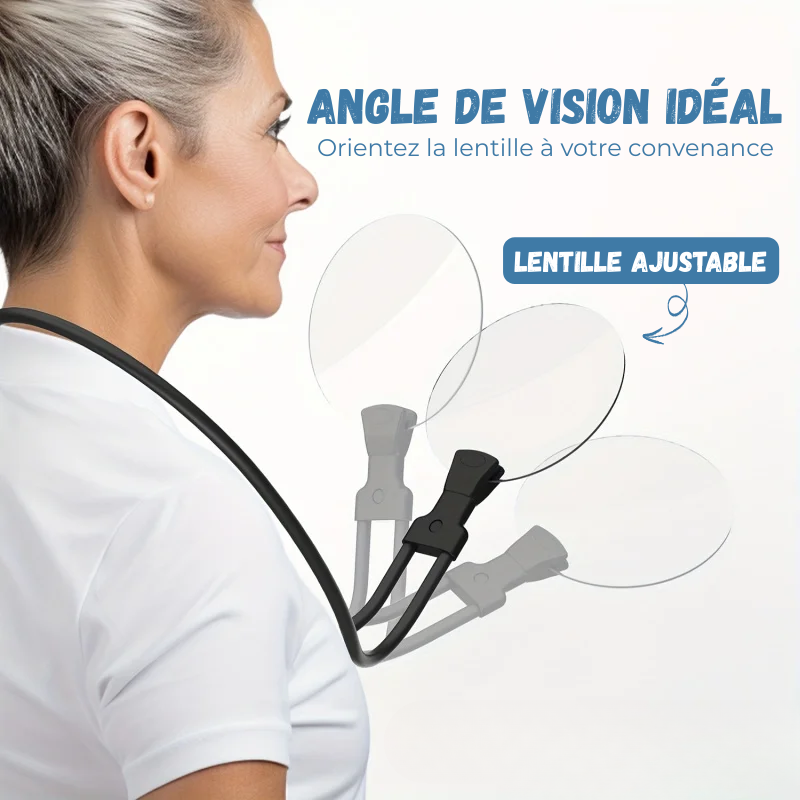 Loupe Mains Libres Grand Écran 5X Réglable