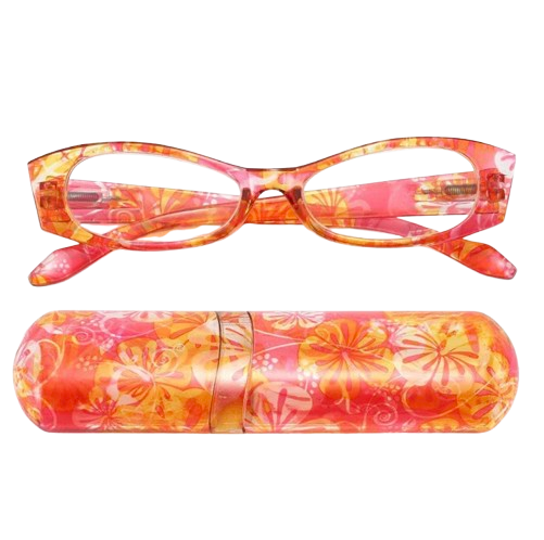 Lunettes de lecture pour presbyte à Motif floral - Étui OFFERT
