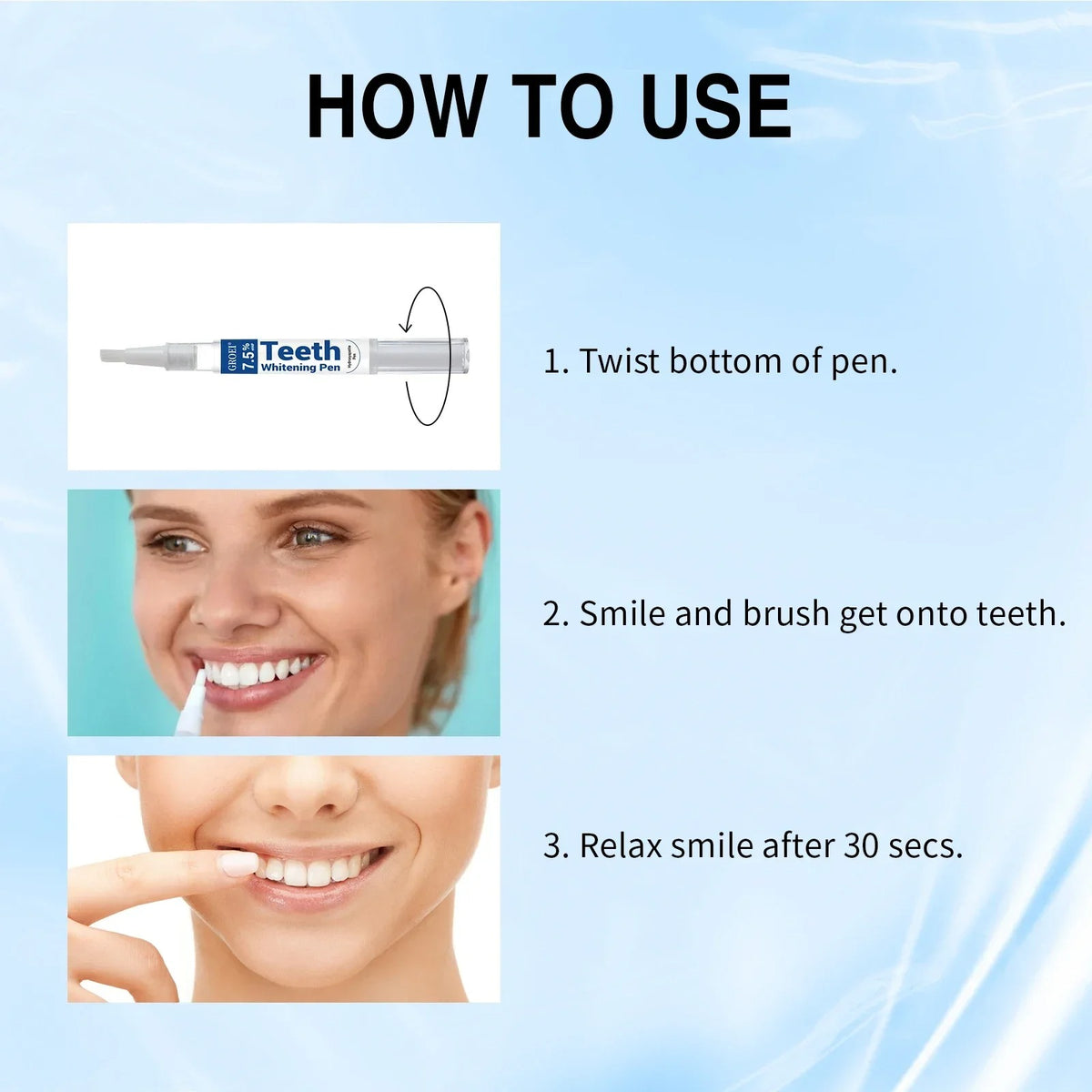 Magic teeth whitening pen