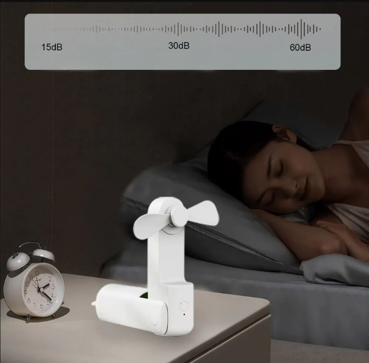 Mini ventilateur portable USB avec batterie externe intégrée