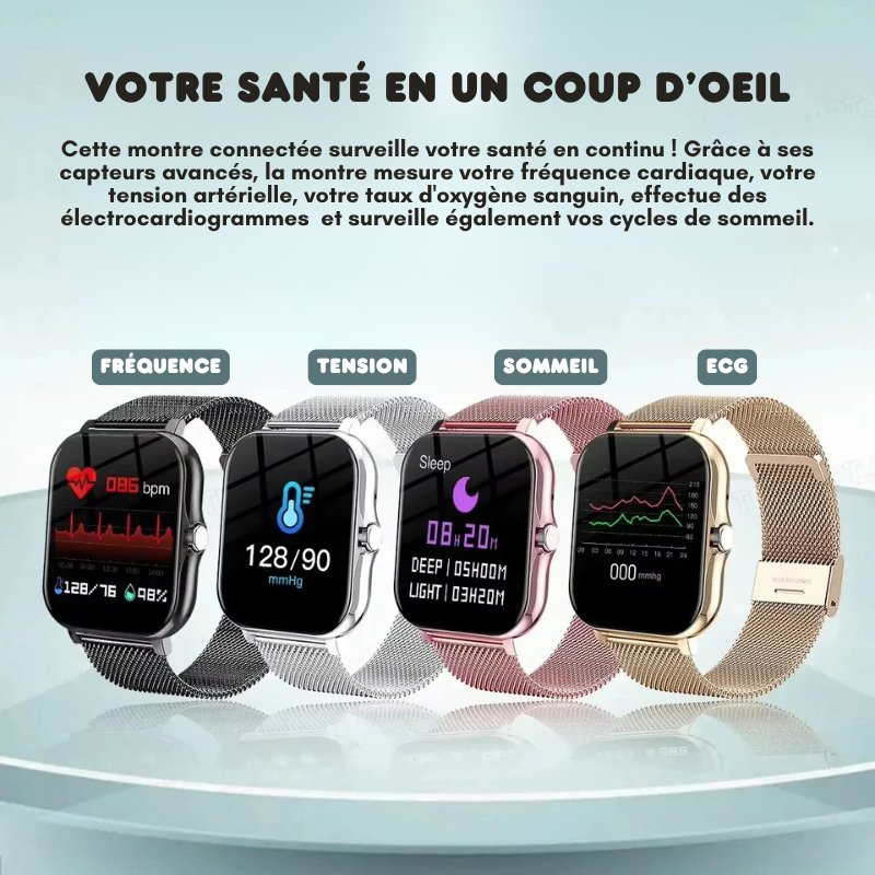 Montre Connectée Multifonction + Ecouteurs Bluetooth OFFERTS