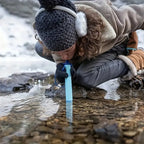 Paille filtrante de survie - Filtre à eau portable + Gourde pliante & E-Book OFFERTS
