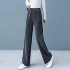 Pantalon en velours côtelé ample Femme - Intérieur Polaire