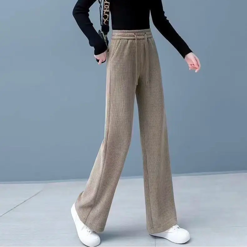 Pantalon en velours cotele ample Femme Interieur Polaire La Boutique de la Sante