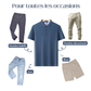 Polo brodé respirant pour homme