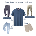 Polo brodé respirant pour homme