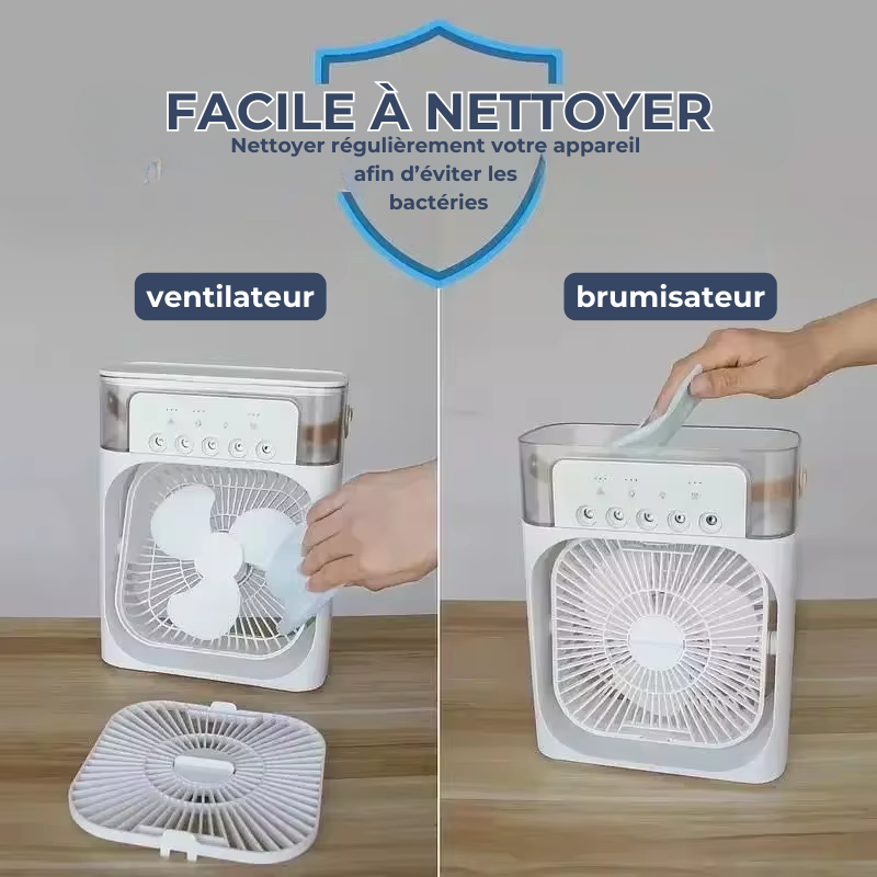 Rafraîchisseur d'air portable 3 en 1 avec brumisateur intégré