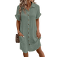 Robe Chemise Été Boutonnée en Coton