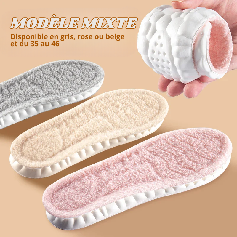 Semelles Orthopédiques 4D & Thermiques en Laine