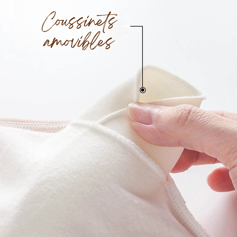 Soutien-Gorge d'Été en Coton Sans Armatures - Ouverture Frontale