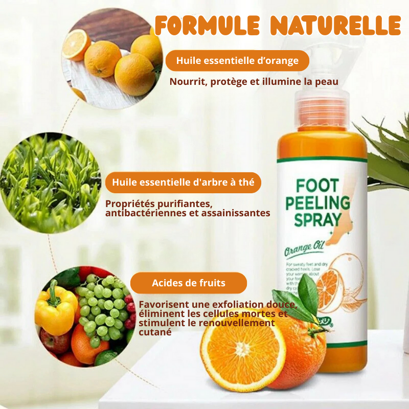Spray Exfoliant pour Pieds à l'huile d'Orange