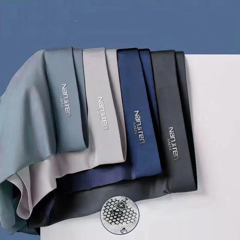 Lot de 4 boxers en soie glacée antibactériens