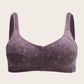 Soutien-gorge 100% coton à imprimé floral violet