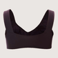 Soutien-gorge 100% coton à imprimé floral prune