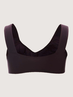 Soutien-gorge 100% coton à imprimé floral prune