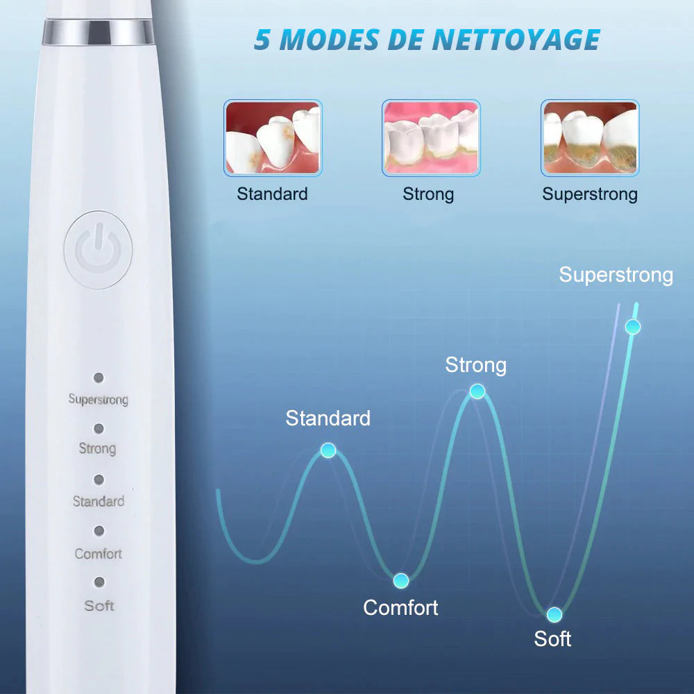 Brosse à dents 2 en 1 - Détartreur électrique