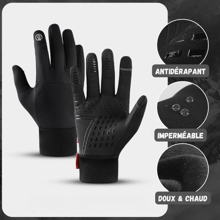 Gants Thermorégulateur tactiles noir