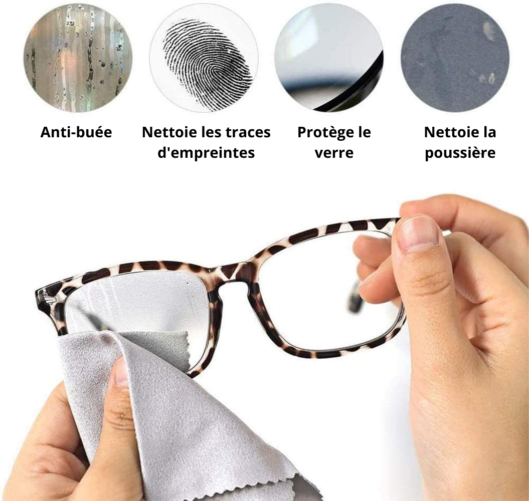 Lingettes Magiques Anti-buée Réutilisables (Lot de 6)