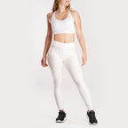 Legging anti-cellulite gainant et push-up blanc
