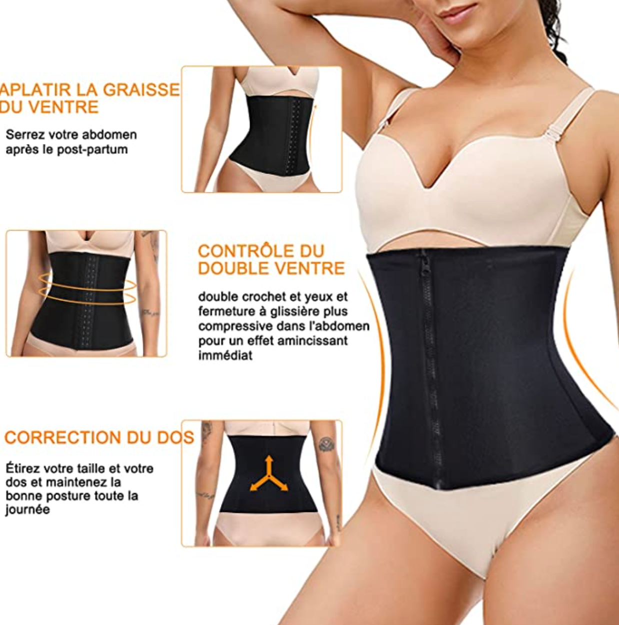 Ceinture corset de sudation amincissante et sculptante