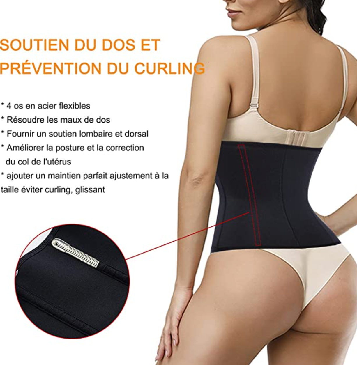 Ceinture corset de sudation amincissante et sculptante