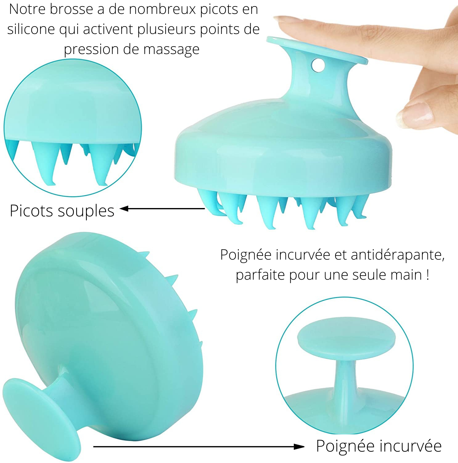Brosse Massante cuir chevelu 