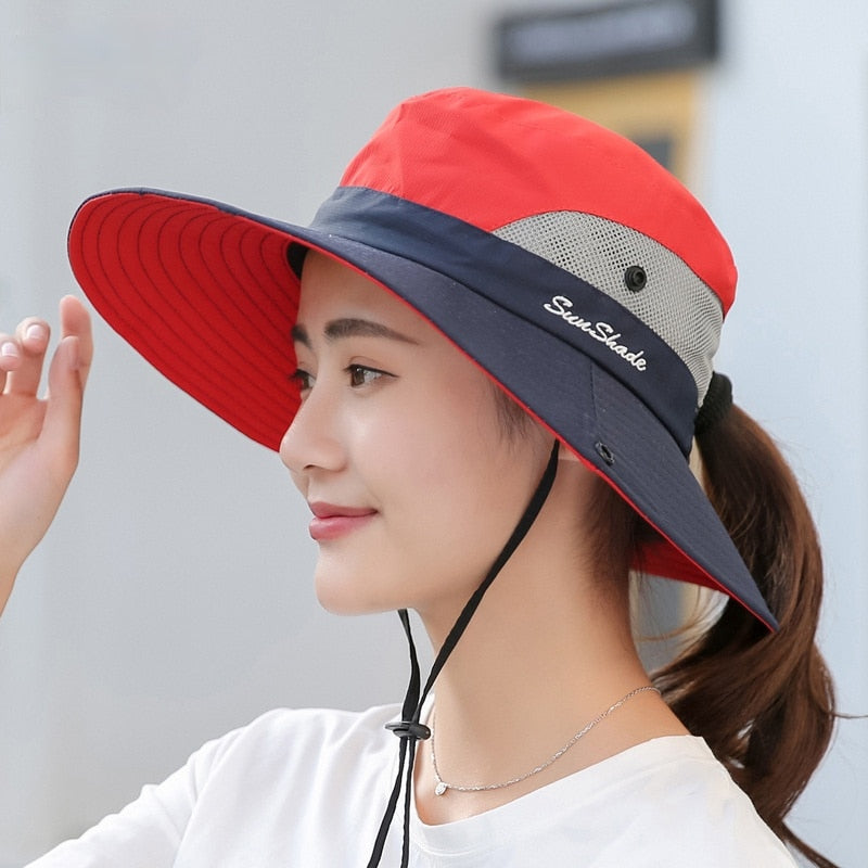 Chapeau anti-UV pliable pour femme