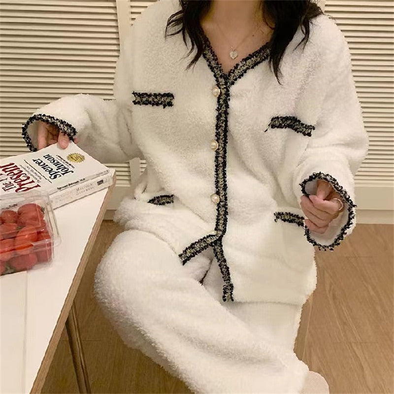 Pyjama en velours pour femme