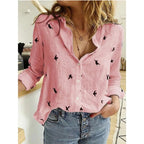 Camisa de lino estampada Mujer - Colección 2023