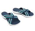 Sandales sportswear à lanière bicolore