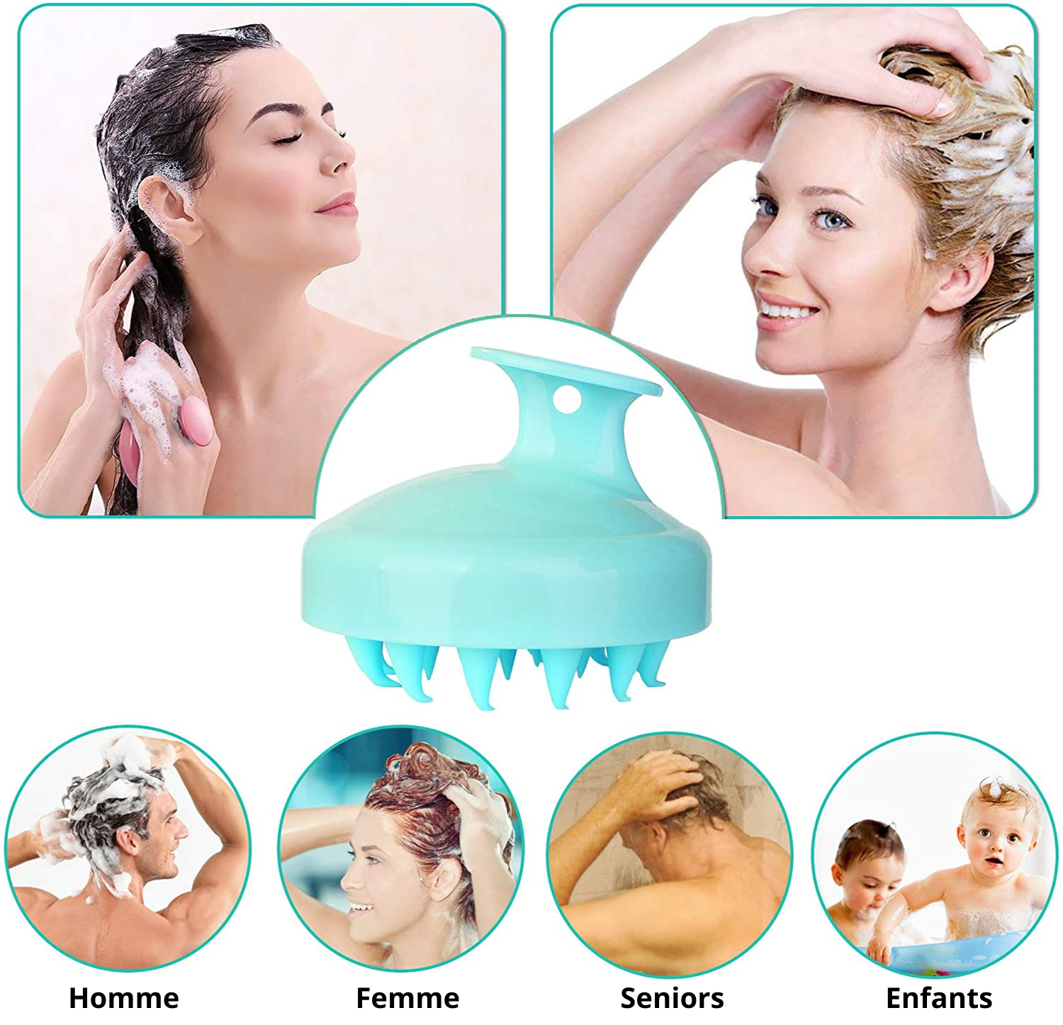 Brosse Massante cuir chevelu 