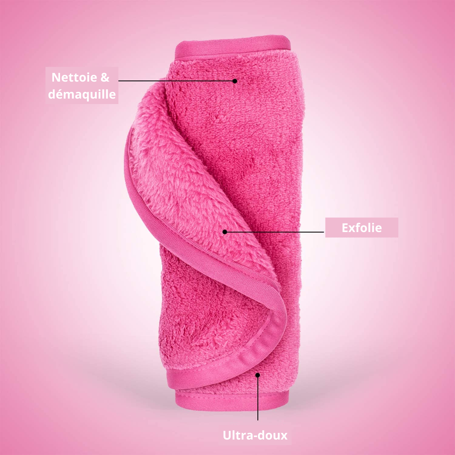 Serviette démaquillante réutilisable 