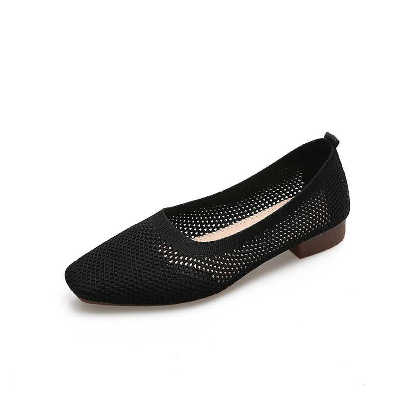 Ballerines bout carré en maille respirante - Collection 2023