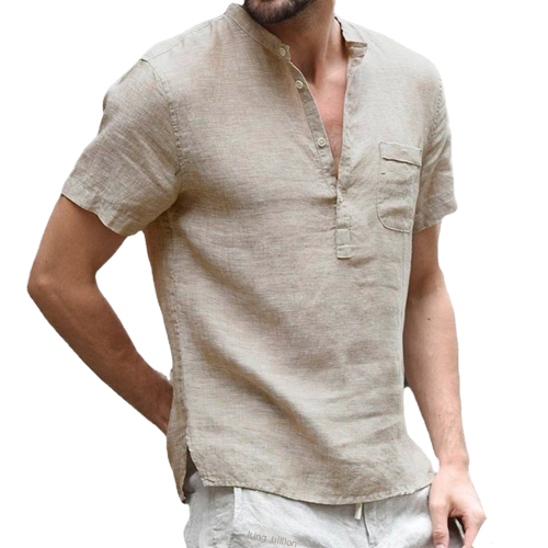Chemise en lin respirant pour homme