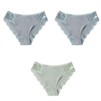 Lot de 3 culottes dentelle en coton