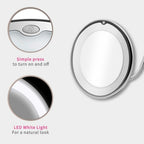 Miroir grossissant avec LED intégrée