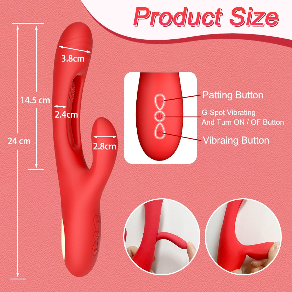 RABBIT - Vibrador de golpeteo punto G