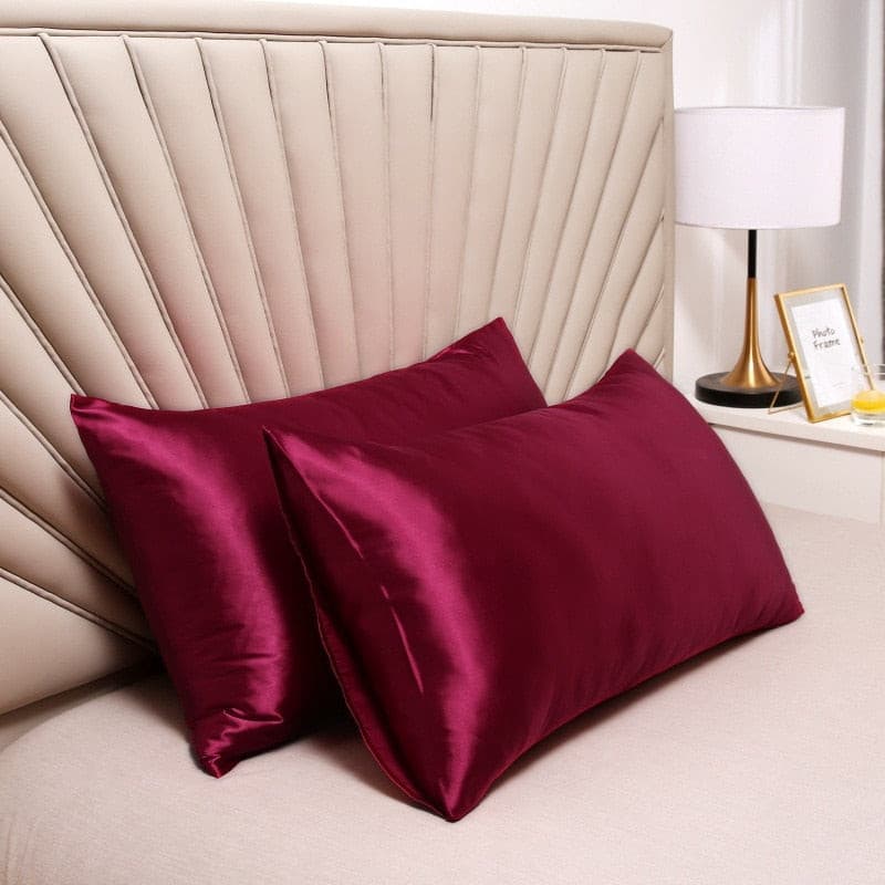 Lot de 2 Taies d'oreiller 100% soie